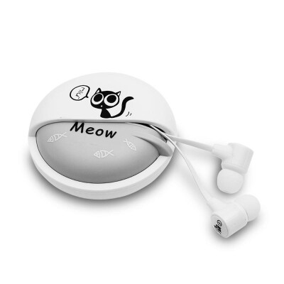 

Смазливая мультфильм Cat наушники мини Earbuds в наушниках уха с наушниками с микрофоном для iphone samsung xiaomi