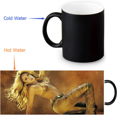 

shakira 350ml12oz Heat Reveal Mug Color Change Coffee Cup Sensitive Morphing Mugs Magic Mug Milk Tea Cups