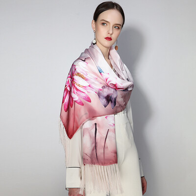 

Shanghai Story STORY Of SHANGHAI Silk Scarf Ladies Double Layer Chiffon Scarf Autumn Winter Shawl 6