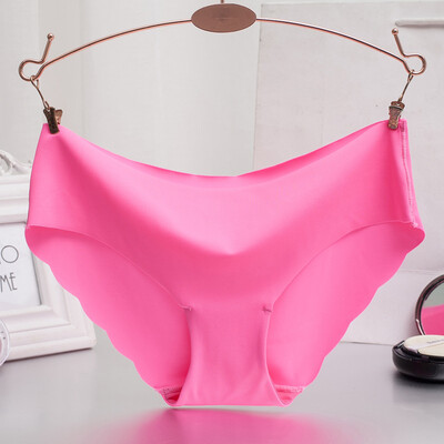 

Women Brief Original New Ultra-thin Seamless Traceless Sexy Lingerie Trimming Low Waist Ruffles Underwear -XL Plus Size Panties