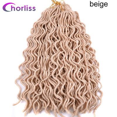 

Chorliss 20inch FauxLocs Curly Crochet Braids Synthetic Crochet Hair Extensions Pure Color Braiding Hair Bundles 100gpack 1pc