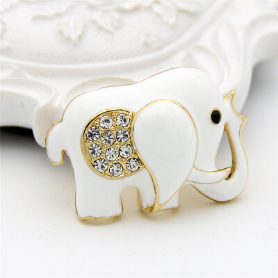 

Casual Women Elephant Brooches Brooch Clip For Scarf Enamel Animals Hijab Pins Personality Jewelry Parure Bijoux Lucky Corsage