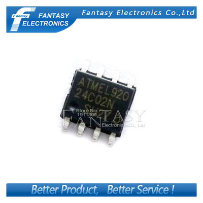 

100PCS AT24C02 SOP8 AT24C02N SOP AT24C02 SMD AT24C02-10SU-27 new&original IC free shipping