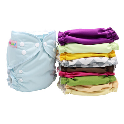 

MABOJ Pocket Cloth Diapers with Insert Size One Diapers Waterproof Washable Diapers for Babies 3-15kg