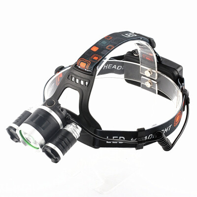 

Long Range Headlights Outdoor LED Lighting 3 Head T6 Lamp No battery