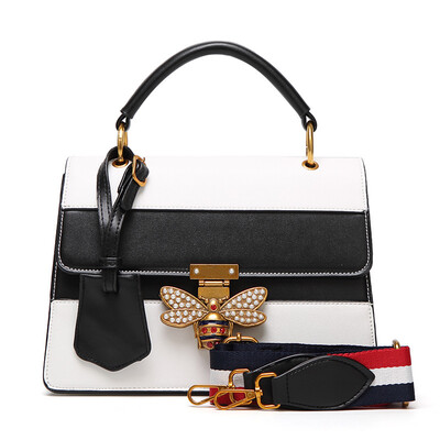 

my love the new little bee hand-held single shoulder slanted cross stitching women's ba