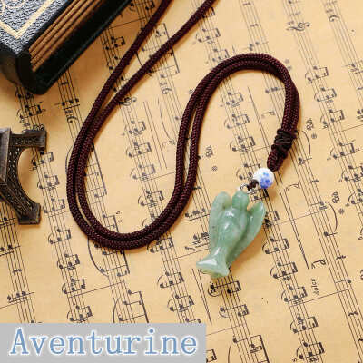 

1 PCS Natural Crystal Party Necklace Angel Pendant Fine Jewelry Rhinestone Granate Overwatch Music Moana Gravity Falls Gatos