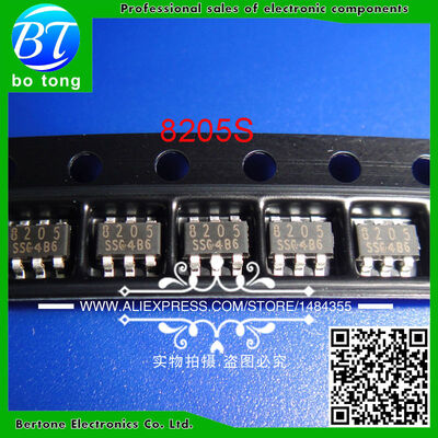

Free shipping IC Chip 8205S 8205 lithium battery protection IC SOT23-6 100pcs lot