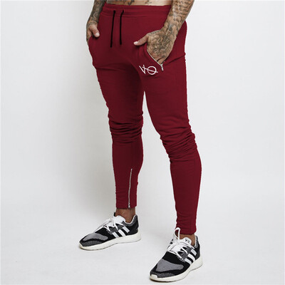 

Muscle Fitness brothers fall winter leisure Slim outdoor mens trousers running breathable