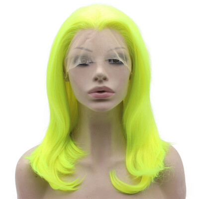 

Should Length Swiss Lace Front Yellow Wig Cosplay Party