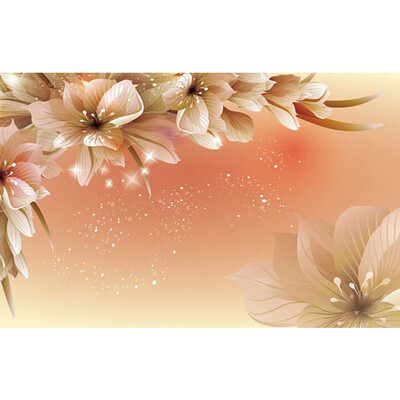 

Modern Fashion Wall Mural Floral Photo Glitter Wallpaper Modern Home Decor Wallpaper Personalized For Sitting Room Sofa Backdrop
