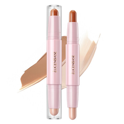 

True-to-life double-head light shading repair rods high-light dual-use lying silkworm pen outline highlight three-dimensional V face nose shadow shadow powder