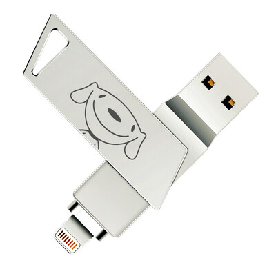 

Jingdong JOY joint name Patriot aigo 128G Apple mobile phone U disk JOY custom version U368 USB30 Apple MFI certified dual interface silver