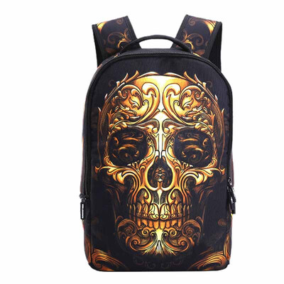 

3D Skeleton Skull Cool School Backpack Travel Bag Leisure Casual Bookbag Shoulder Bag Daypack Laptop Bag for Teens
