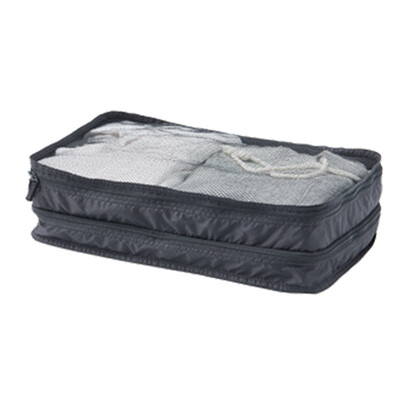 

Netease strict selection of woven fabric folding travel storage bag multi-function durable travel travel clothing portable storage bag sorting bag finishing bag black middle double