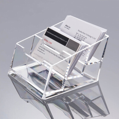 

Glosen business card holder three grid acrylic transparent business card holder C2153