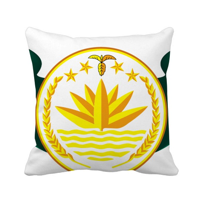 

Bangladesh National Emblem Country Square Throw Pillow Insert Cushion Cover Home Sofa Decor Gift