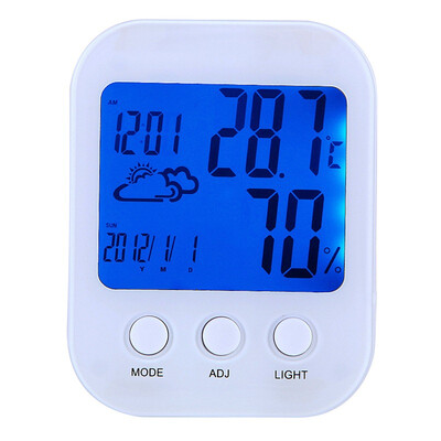 

Jingdong supermarket] Yuhuaze Yuhuaze large screen with clock type electronic hygrometer date memory function thermometer TA308