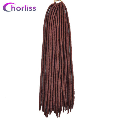 

Chorliss 18Faux Locs Crochet Braids Hair Synthetic Braiding Hair Extensions 24 Strandspack 100 gpack Purple Brown Bule Color