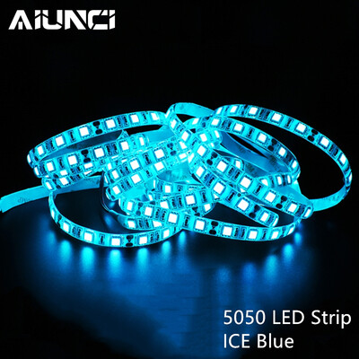 

5050 Ice Blue LED Strip Light DC 12V Waterproof Non-waterproof 5M 60LEDsm Flexible Strip Ribbon Tape