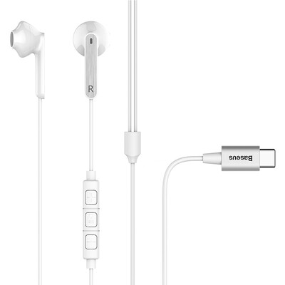 

Baseus Type-C Mobile Phone Headphones Music Earphones In-Ear Headphones TypeC Mobile Phone Interface HiFi Class Sound Quality Black