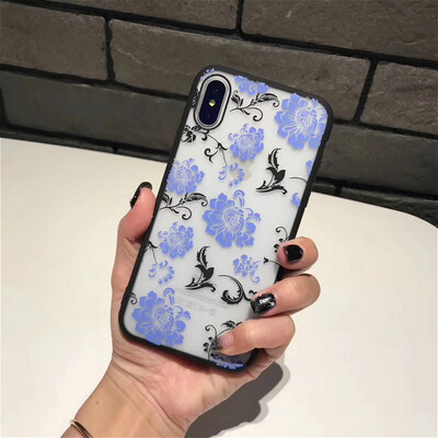 

3D рельеф Винтаж Мандала Цветы матовая Пластик Силиконовая крышка для iphone 5 5s se x ясно градиент чехол для IPhone 6 6s 7 8