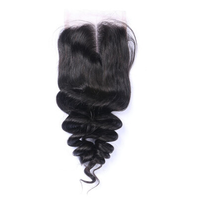 

9A Lace Closure With Baby Hair Breazilian Virgin Human Hair Loose Wave Closures Free Middle Three Part