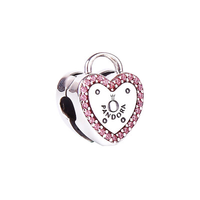 

Pandora PANDORA pink heart vows lock clip 796556FPC