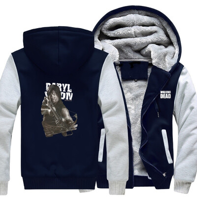 

New 2018 Wholesale Thick hoodies new WALKING DEAD sweatshirt hooded velvet coat hot fast delivery