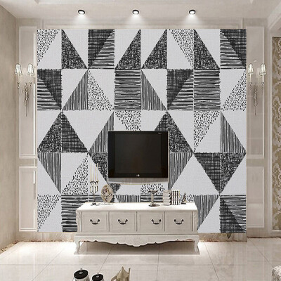 

Nordic Modern Simple Abstract Triangle Geometric Pattern Custom Wall Mural Wallpaper For Living Room Sofa TV Backdrop Home Decor