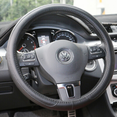 

Xinjian car steering wheel cover four seasons breathable non-slip universal handle XJ01 black black line