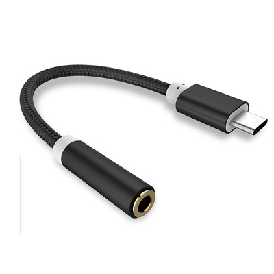 

GiGiboom 15 см Type-C до 3,5 мм аудиоадаптера, нейлоновый плетеный кабель USB типа C к 3,5-миллиметровому аудиоразъему Переходник для наушников
