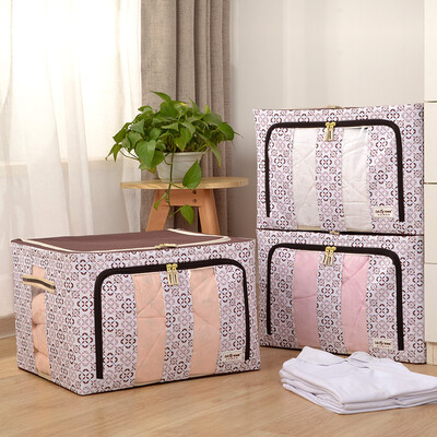 

Baicao Garden Oxford cloth three-sided visual storage box clothes sundries storage box storage box 3 sets of 66L3 printing coffee