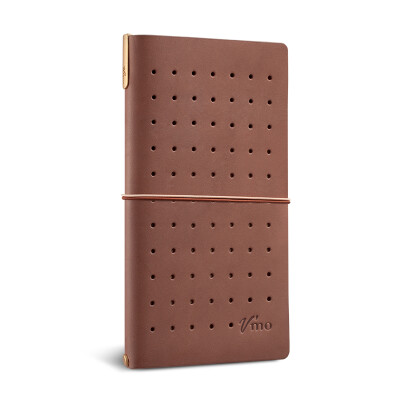 

Vmo strap notebook travel diary book traveler account book set with inner core vegetable tanned leather cover C8100 brown