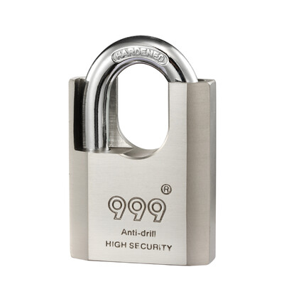 

999 padlock anti-theft door lock warehouse door lock waterproof anti-mite semi-circle ear copper padlock H0240mm