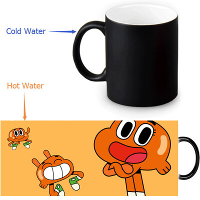 

The Amazing World of Gumball 350ml12oz Heat Reveal Mug Color Change Coffee Cup Sensitive Morphing Mugs Magic Mug Milk Tea Cups