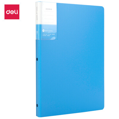 

Deli deli color A4 information booklet folder folder file management 5151-30 page blue