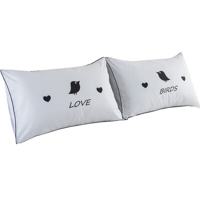

iDouillet Couples Pillow Cases I LOVE U Print Romantic Gift for Wedding Anniversary Birthday Valentines Set of 2 Standard or Queen