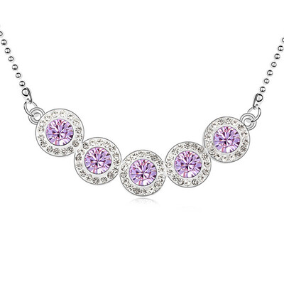 

Fashion Necklace Pendants For Women Jewelry Crystal from Austrian Elements White Gold Plated 10839