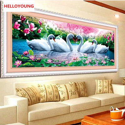 

DIY 5D Swan Eternal Love Круглые бриллиантовые наборы для вышивки крестом Soulmate Diamond Mosaic Home Decor Diamonds Embroidery