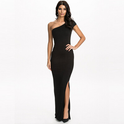 

Hot selling bursting slanted shoulder long skirt