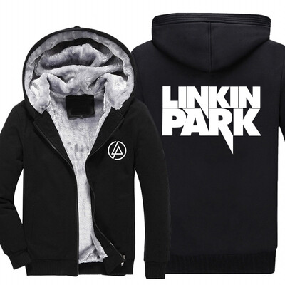 

2018 New hot Linkin Park print Hooded hoodies 2017 new man autumn winter long thick sweatshirt size