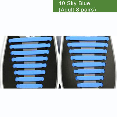 

JUP 50 Set 800 pcs Unisex Adults Women Mens Fashion No Tie Elastic Silicone Shoelaces Flat Shoes Footwear Recreational Running