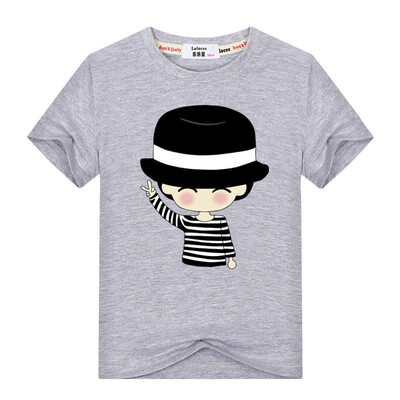 

Cool summer boys short sleeve cotton green T-shirt cute boy design printing patterns Kids Boys casual summer Tops Tees