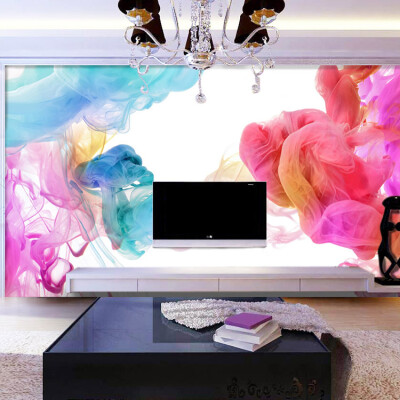 

Custom 3D photo wallpaper Modern fashion personality custom color smoke wallpaper mural bedroom living room wallpaper