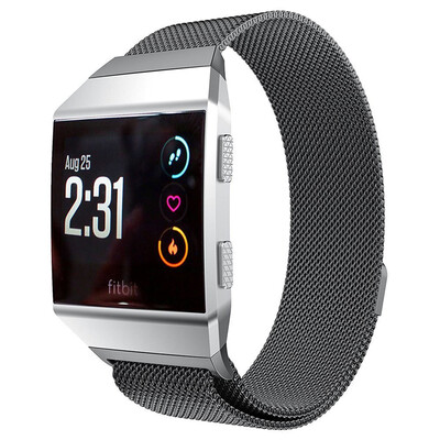 

Magnetic Closure Clasp Mesh Loop Milanese Stainless Steel Metal Ionic Sport Band Accessories for Fitbit Ionic Smartwatch More