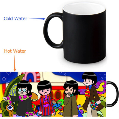 

The Beatles Yellow Submarine 350ml12oz Heat Reveal Mug Color Change Coffee Cup Sensitive Morphing Mugs Magic Mug Milk Tea Cups