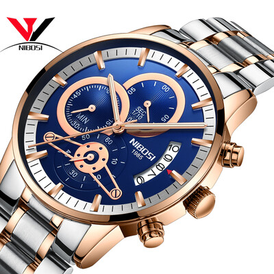 

Quartz Wrist Watch Casual Chronograph Top Brand Creative Quartz Watch Men Luxury Casual Men Watches Stainless Steel Bands Relogios