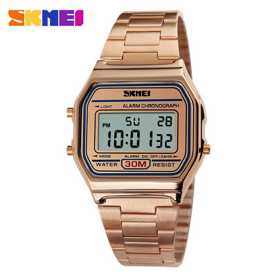 

SKMEI Men LED Digital Watch Sports Watches mens Relogio Masculino Relojes Stainless Steel Military Waterproof Wristwatch