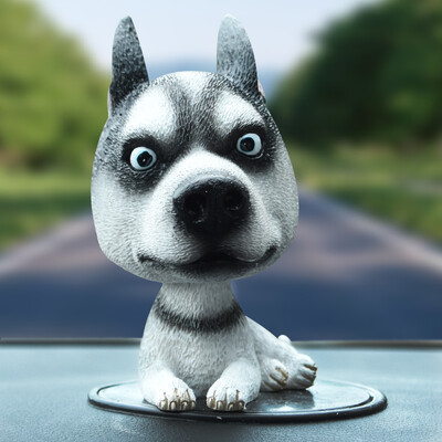 

Jun Hao car ornaments shaking head inside the car cartoon doll jewelry car shaking head dog doll Husky